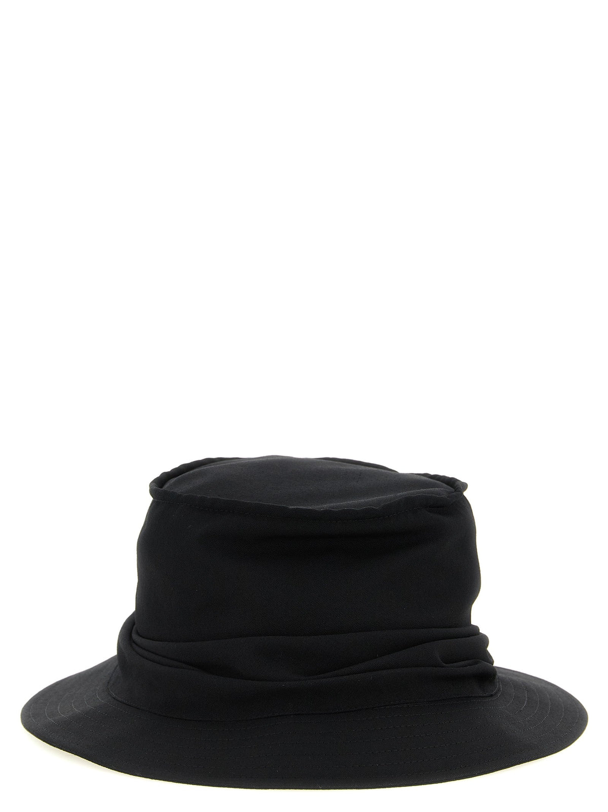 Yohji Yamamoto Black Wool Bucket Hat