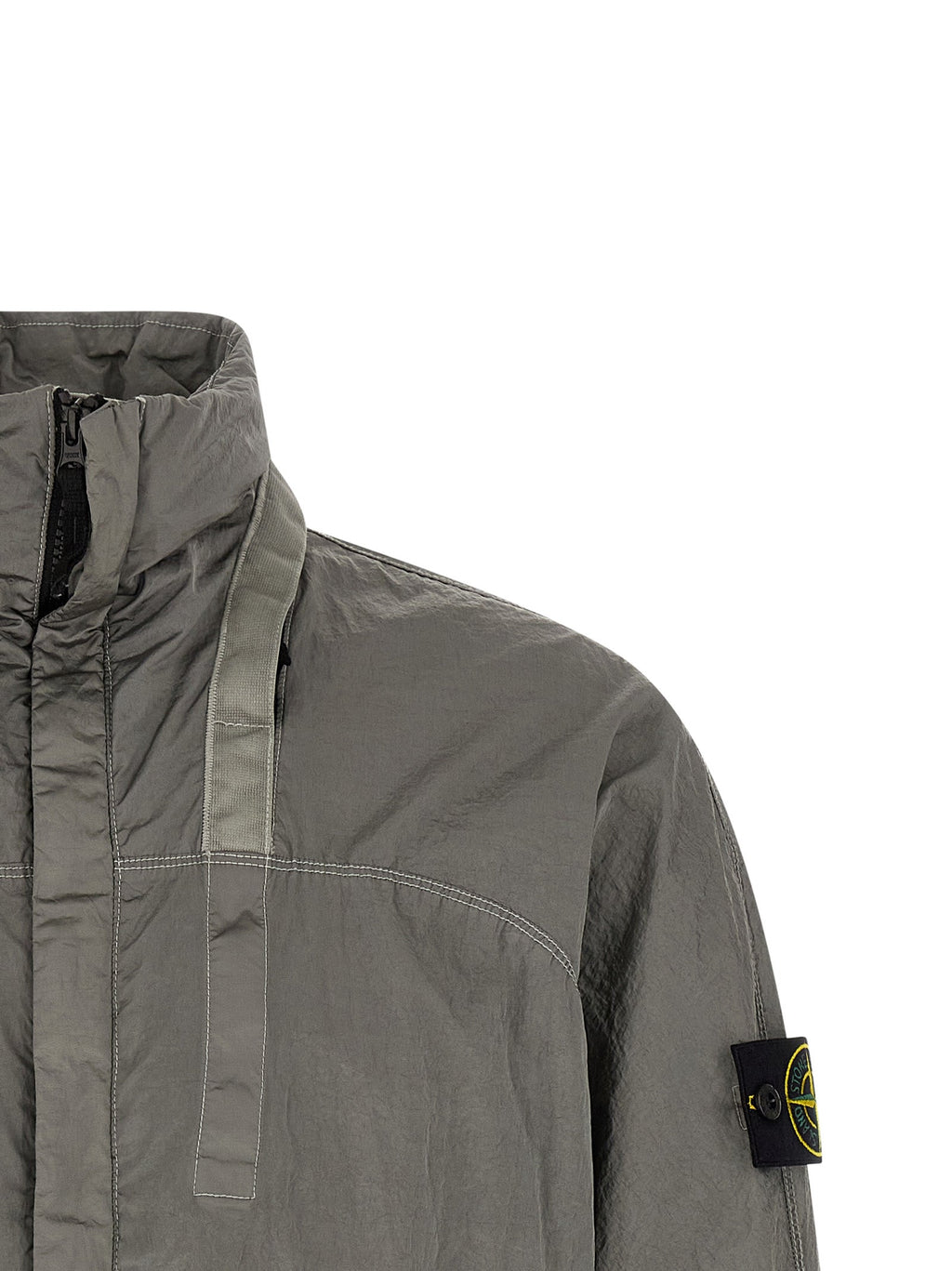 Stone Island Gray Polyamide Bomber