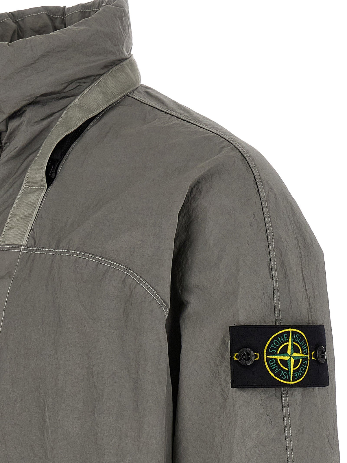 Stone Island Gray Polyamide Bomber
