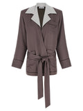 The Attico Purple Viscose Blazer