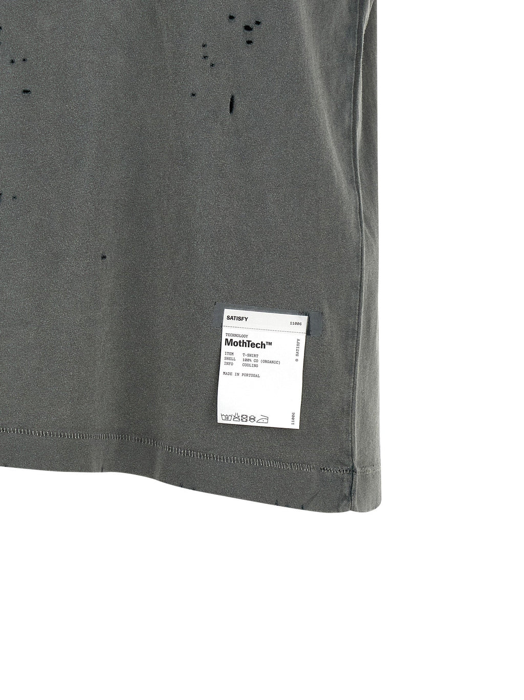 SATISFY Gray Organic Cotton T-Shirt