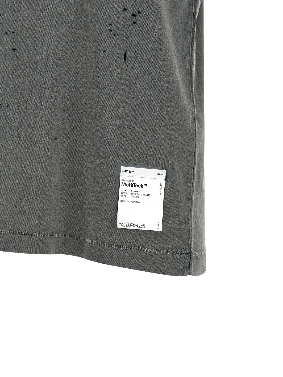 SATISFY Gray Organic Cotton T-Shirt
