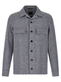 ZEGNA Blue Linen Blouse