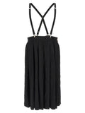 Comme Des Garçons Black Polyester Midi Skirt