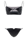 ALLIS Black Polyester Bikini