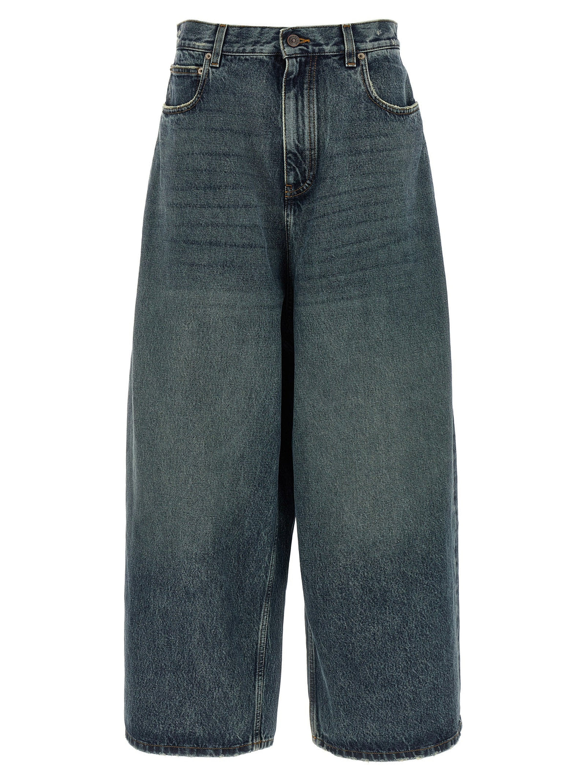Balenciaga Blue Cotton Relaxed Fit Jeans