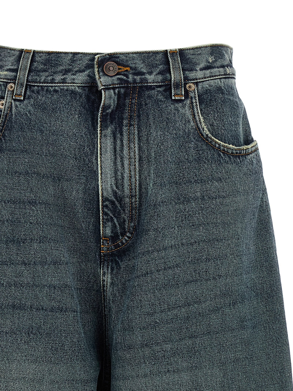 Balenciaga Blue Cotton Relaxed Fit Jeans