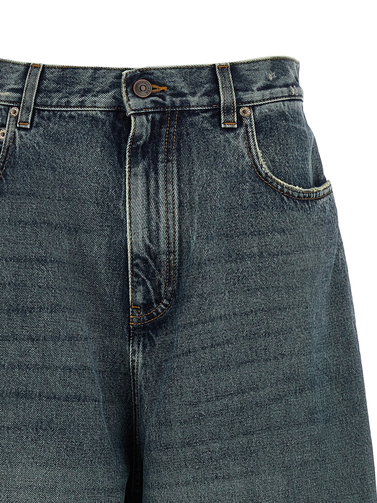 Balenciaga Blue Cotton Relaxed Fit Jeans