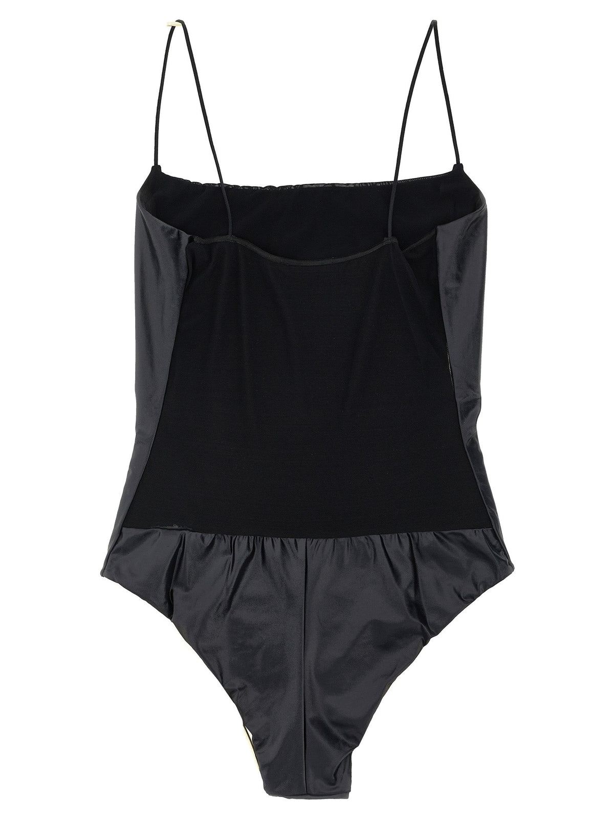 ALLIS Black Polyester One-Piece Swimsuit