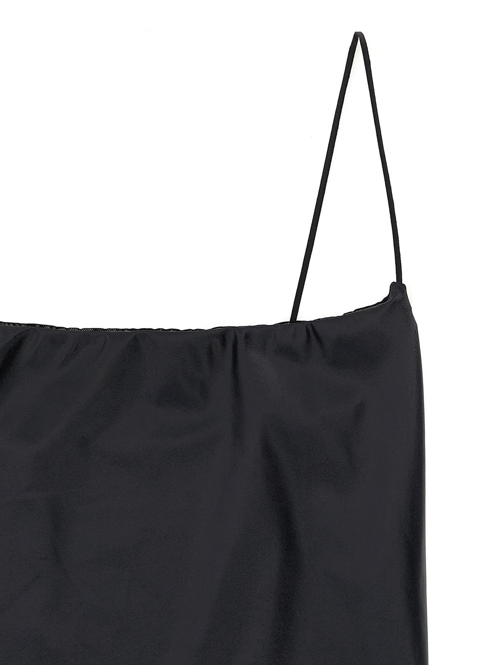 ALLIS Black Polyester One-Piece Swimsuit