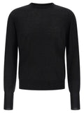 MA'RY'YA Black Virgin Wool Cardigan