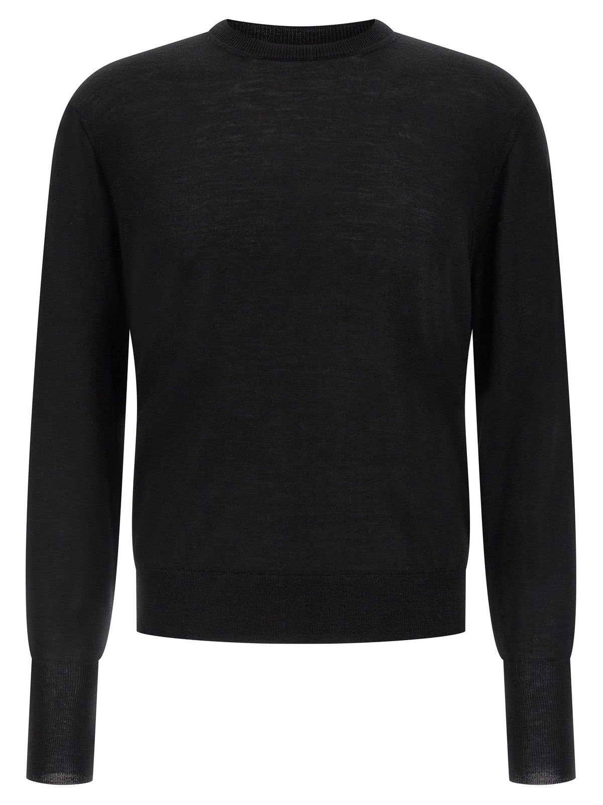 MA'RY'YA Black Virgin Wool Cardigan