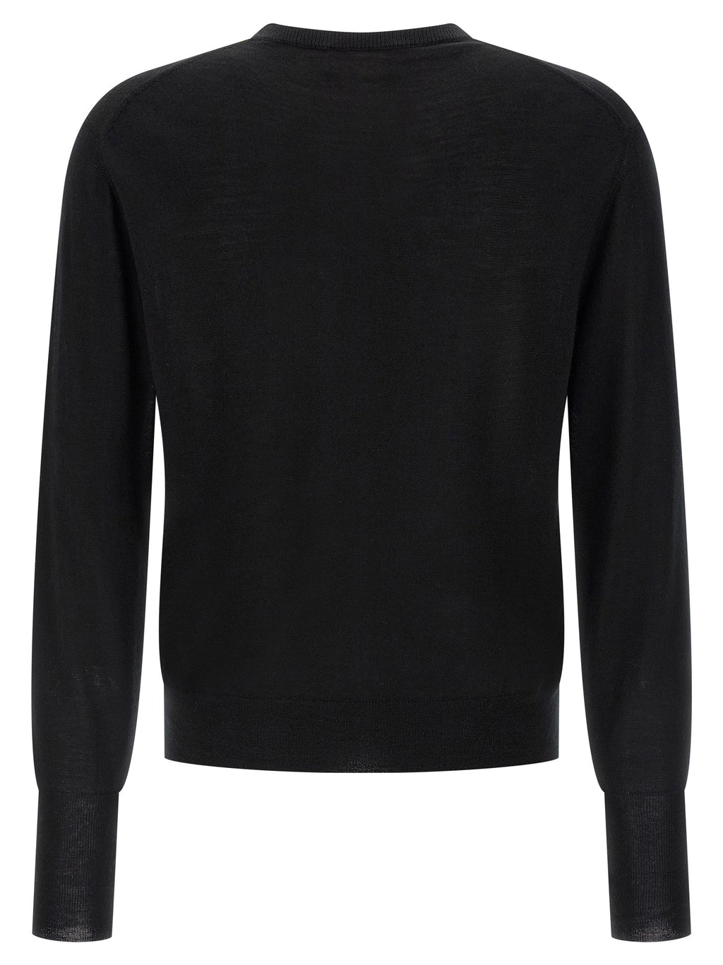 MA'RY'YA Black Virgin Wool Cardigan