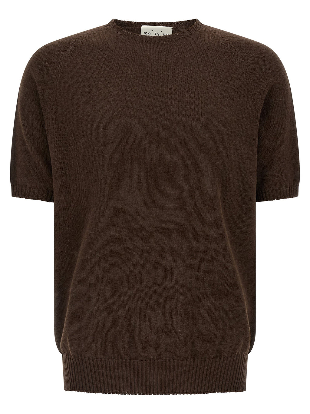 MA'RY'YA Brown Cotton Cardigan