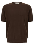 MA'RY'YA Brown Cotton Cardigan