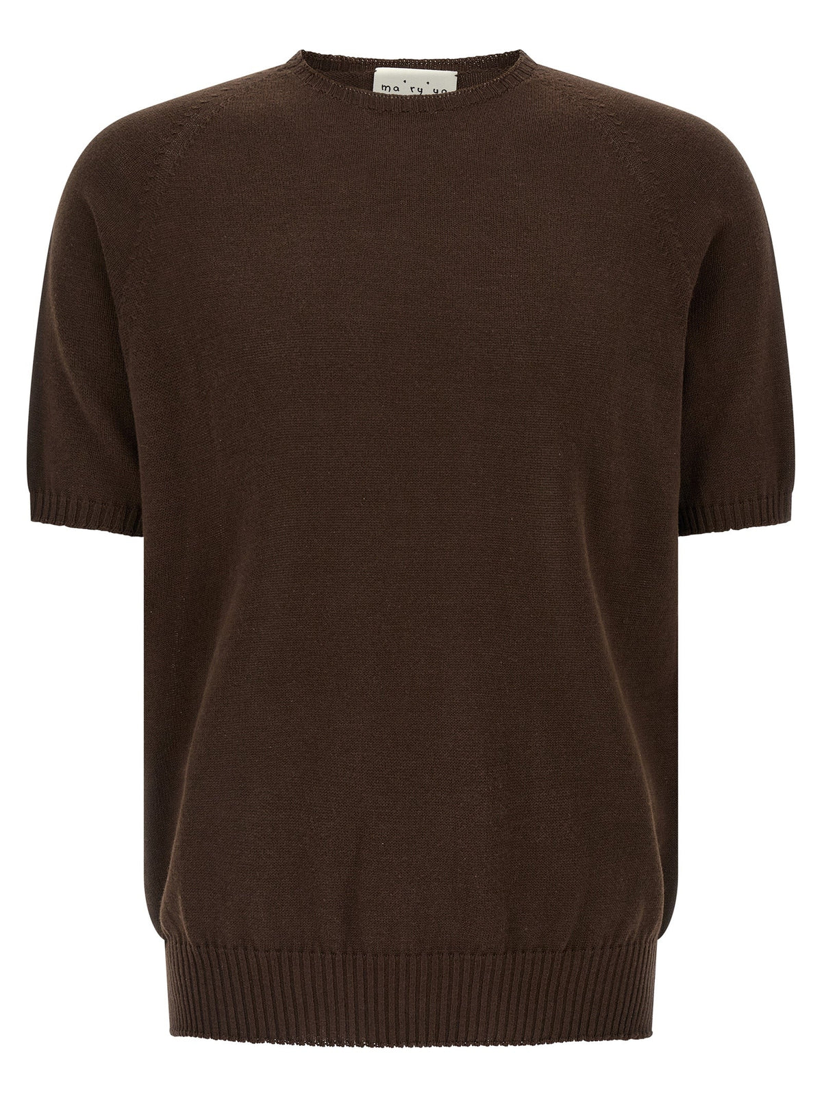 MA'RY'YA Brown Cotton Cardigan