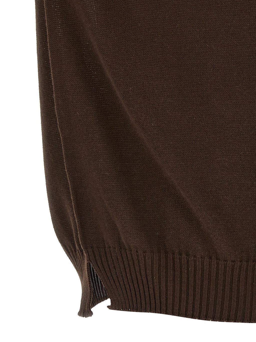 MA'RY'YA Brown Cotton Cardigan