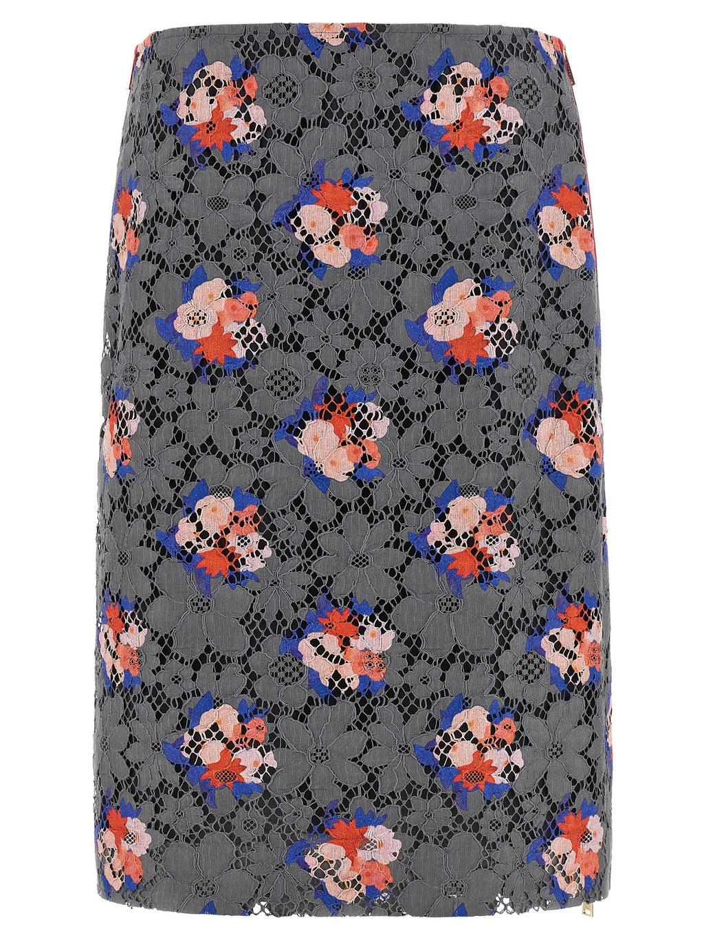 Fendi Gray Cotton Midi Skirt