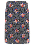 Fendi Gray Cotton Midi Skirt
