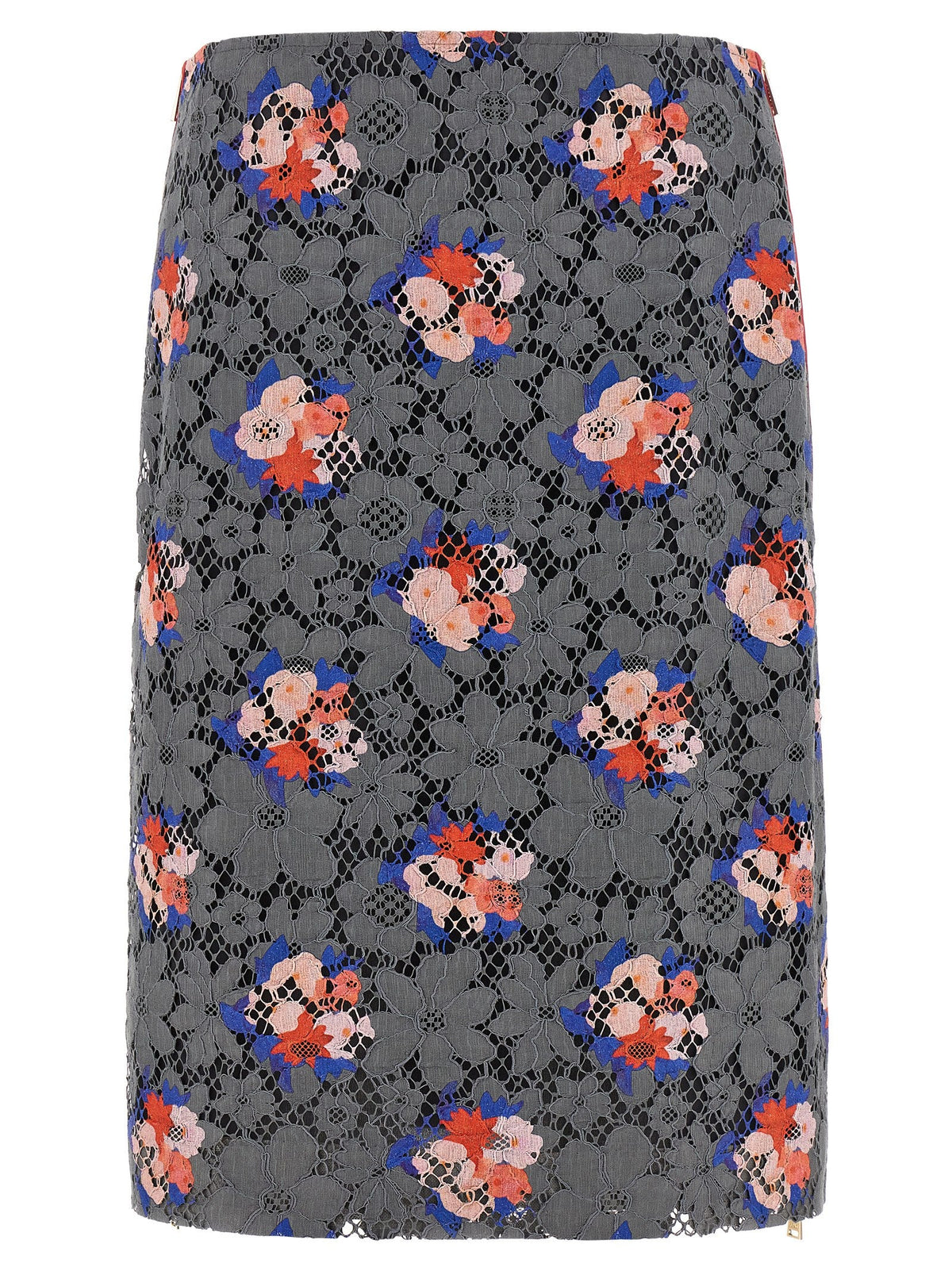 Fendi Gray Cotton Midi Skirt