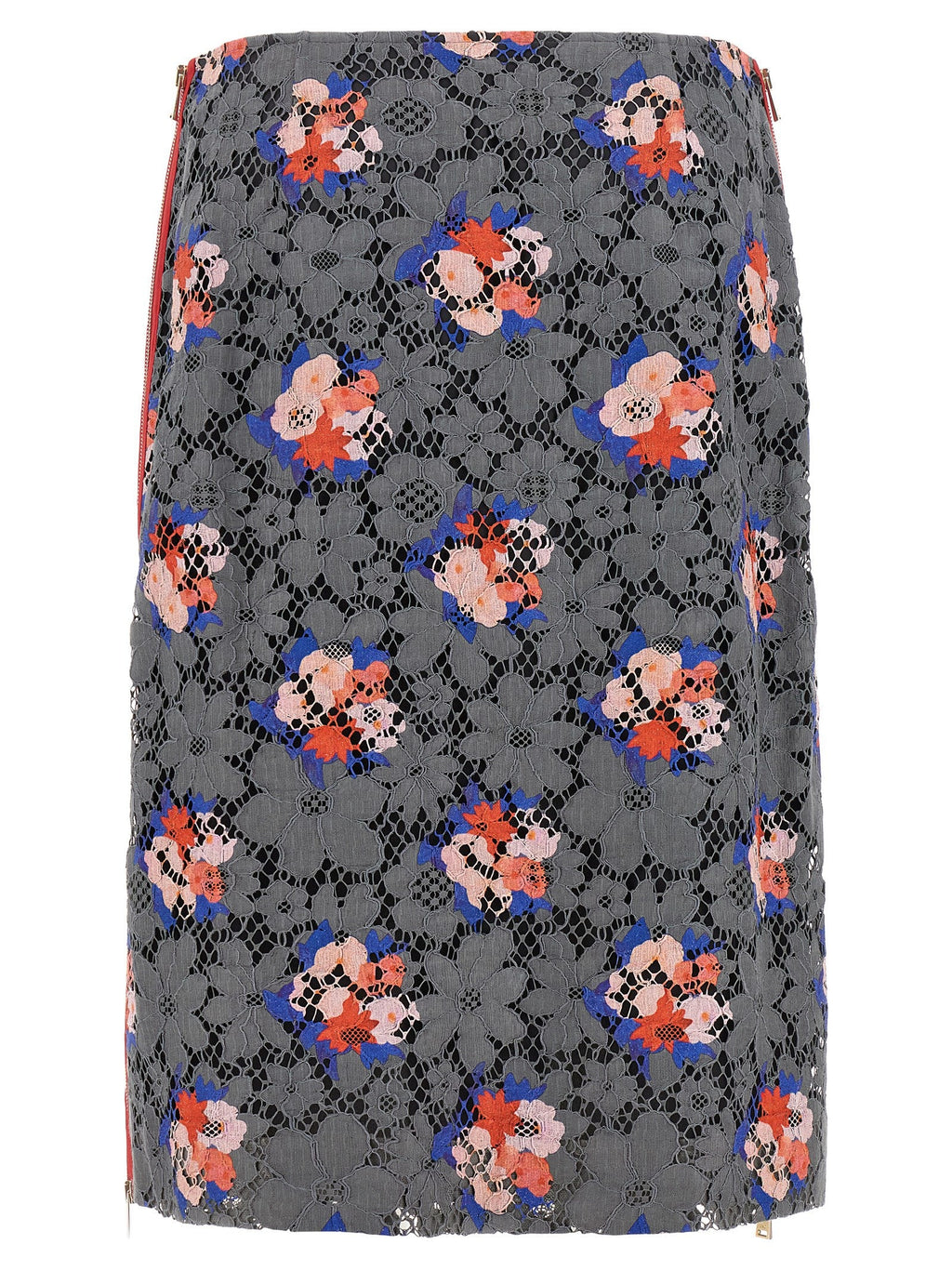 Fendi Gray Cotton Midi Skirt