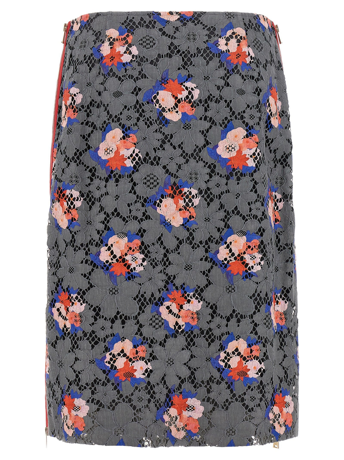 Fendi Gray Cotton Midi Skirt