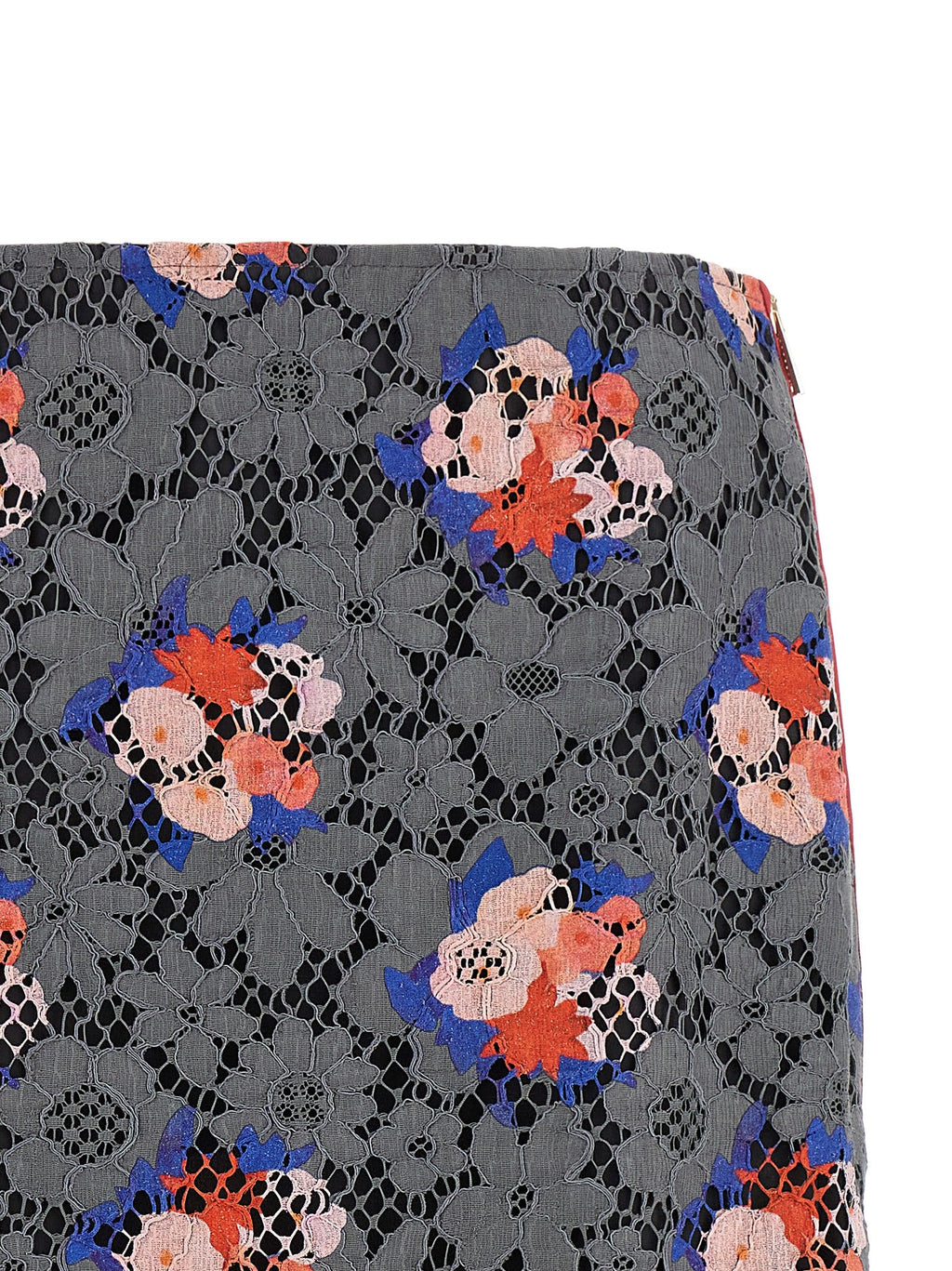 Fendi Gray Cotton Midi Skirt