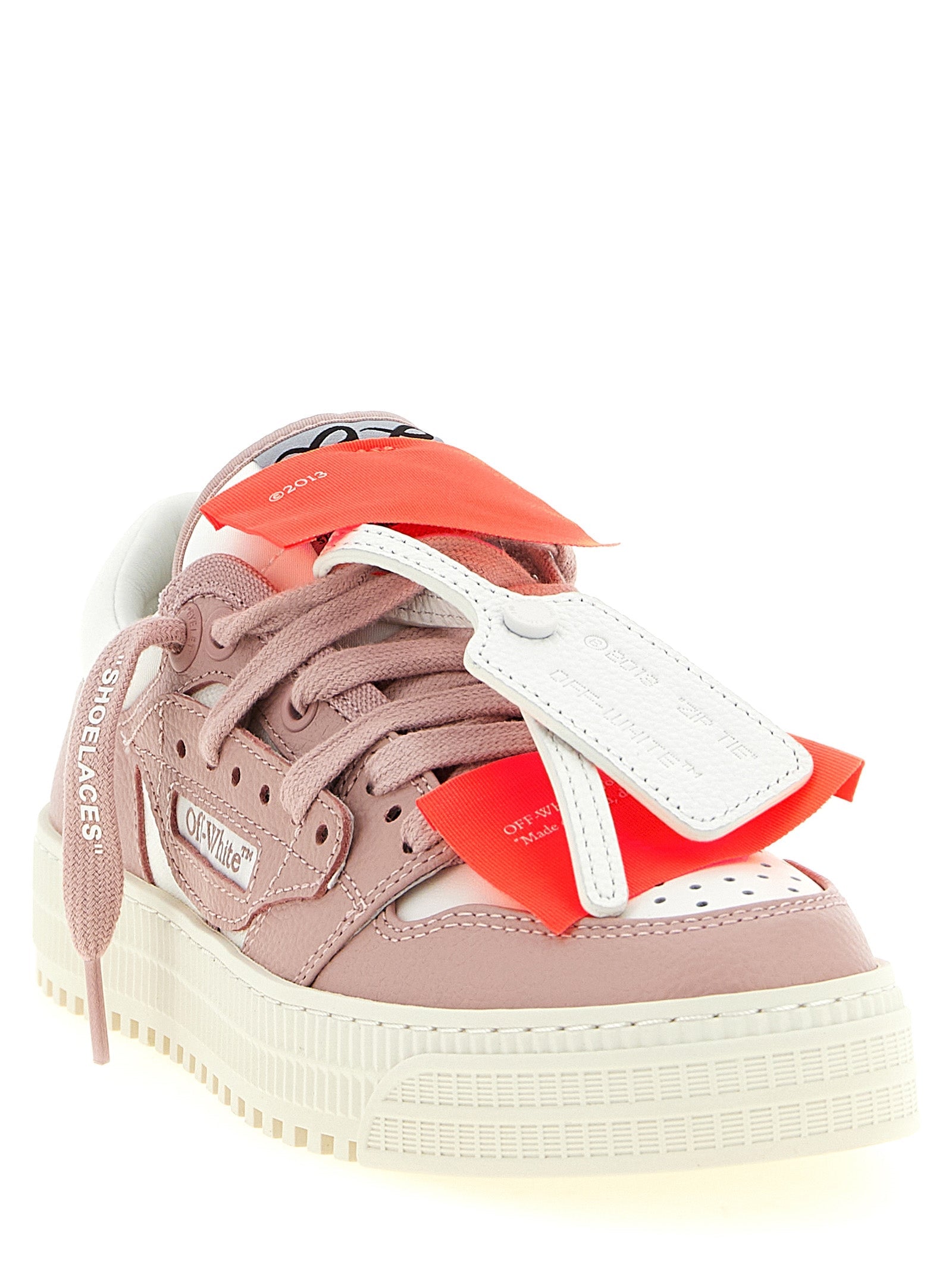 Off-White Multicolor Leather Low Top Sneakers