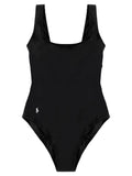 Polo Ralph Lauren Black Nylon One-Piece Swimsuit