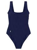 Polo Ralph Lauren Blue Nylon One-Piece Swimsuit