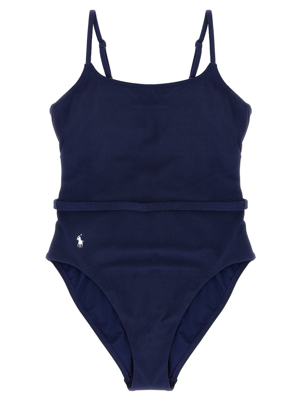 Polo Ralph Lauren Blue Polyester One-Piece Swimsuit