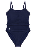 Polo Ralph Lauren Blue Polyester One-Piece Swimsuit