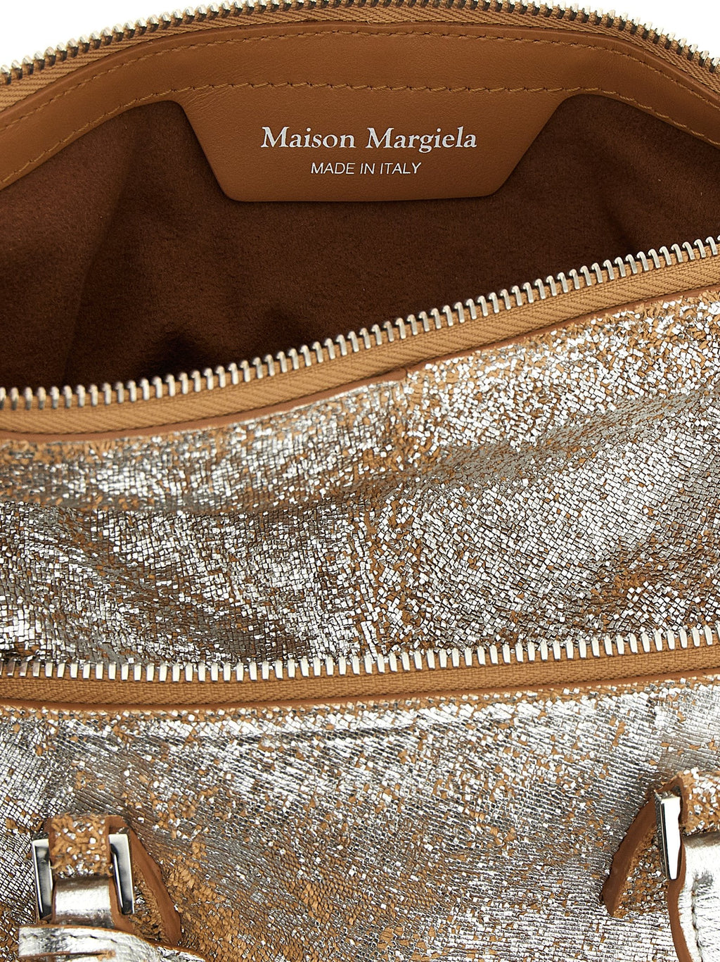Maison Margiela Silver Lambskin Handbag