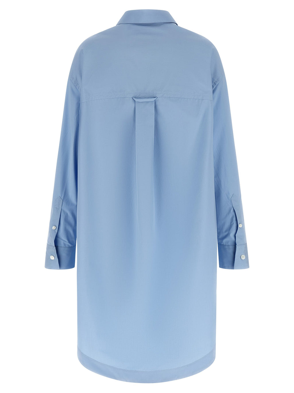 Ami Paris Blue Cotton Midi Dress