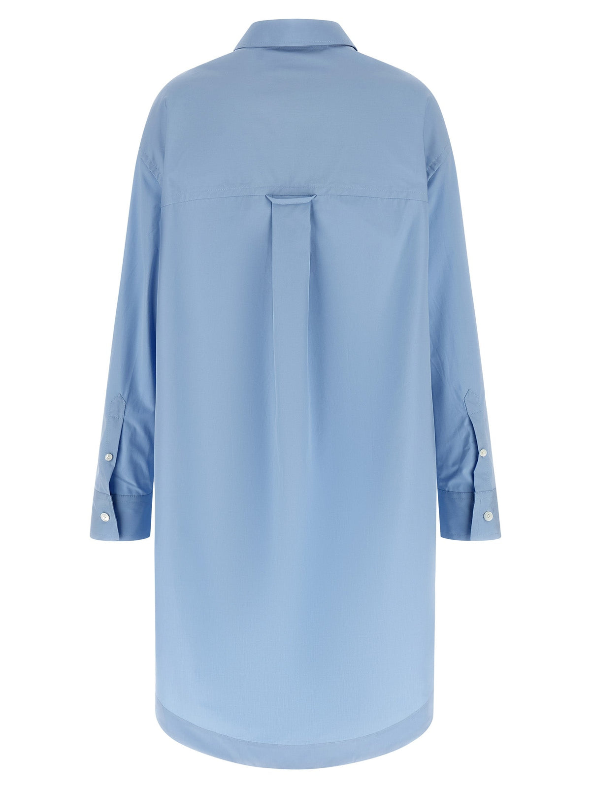 Ami Paris Blue Cotton Midi Dress