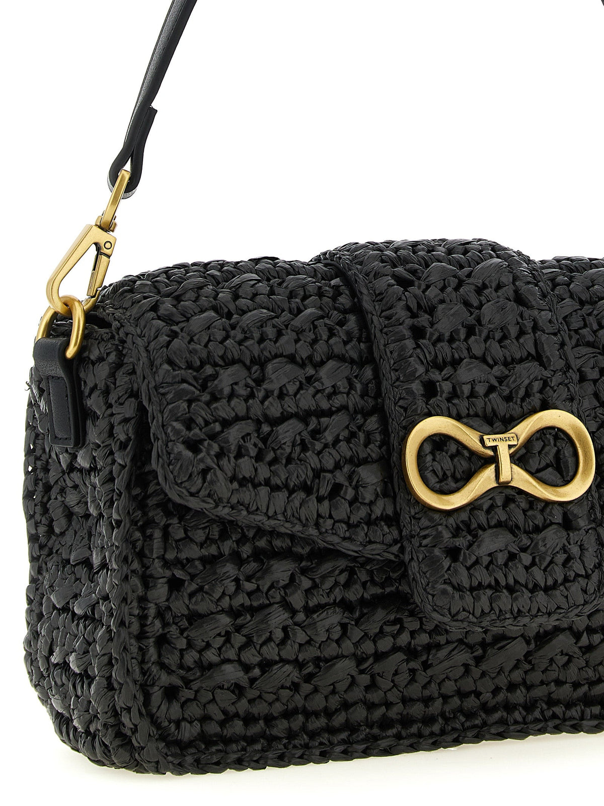Twinset Black Polypropylene Crossbody Bag