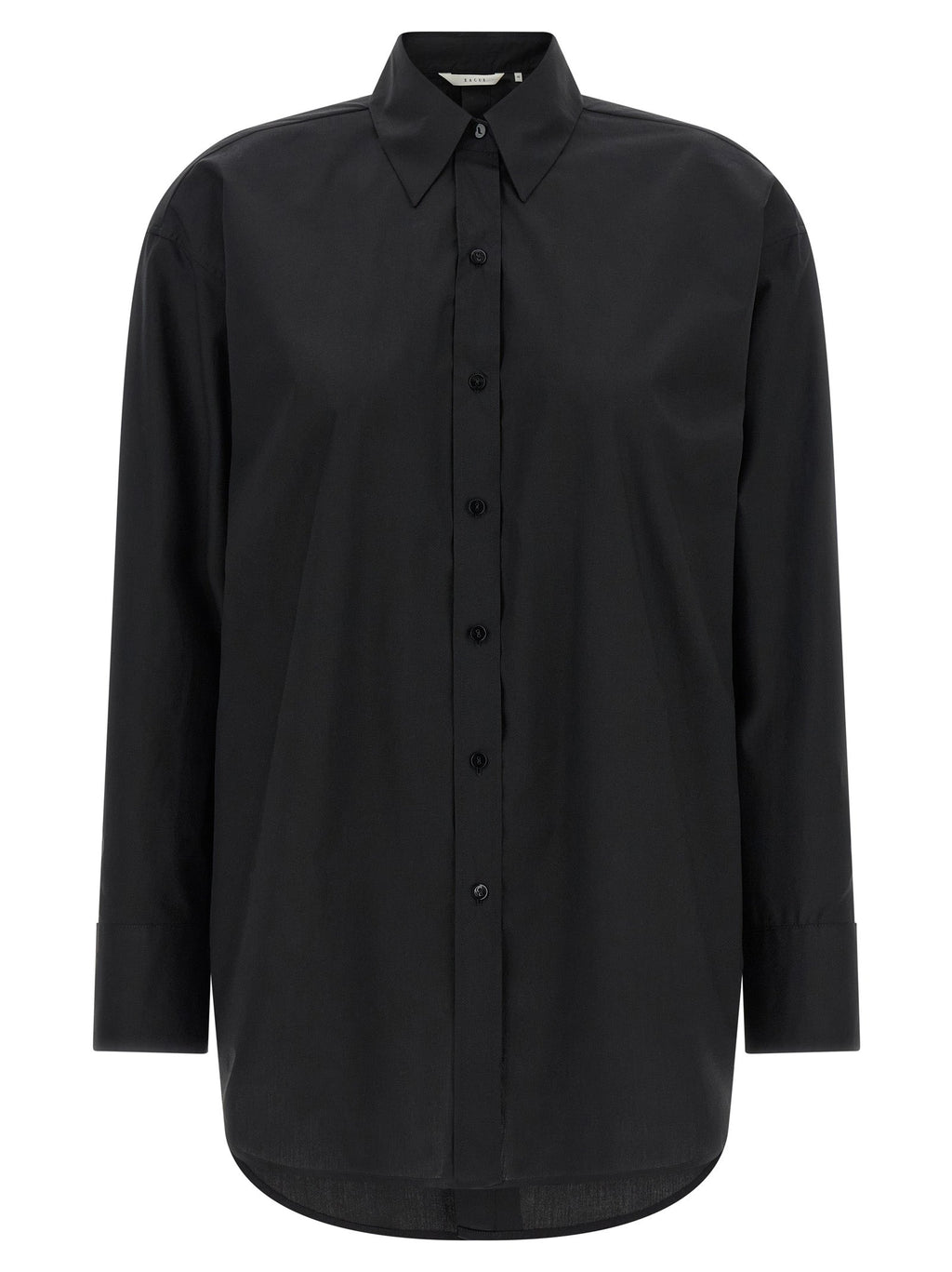 XACUS Black Cotton Blouse