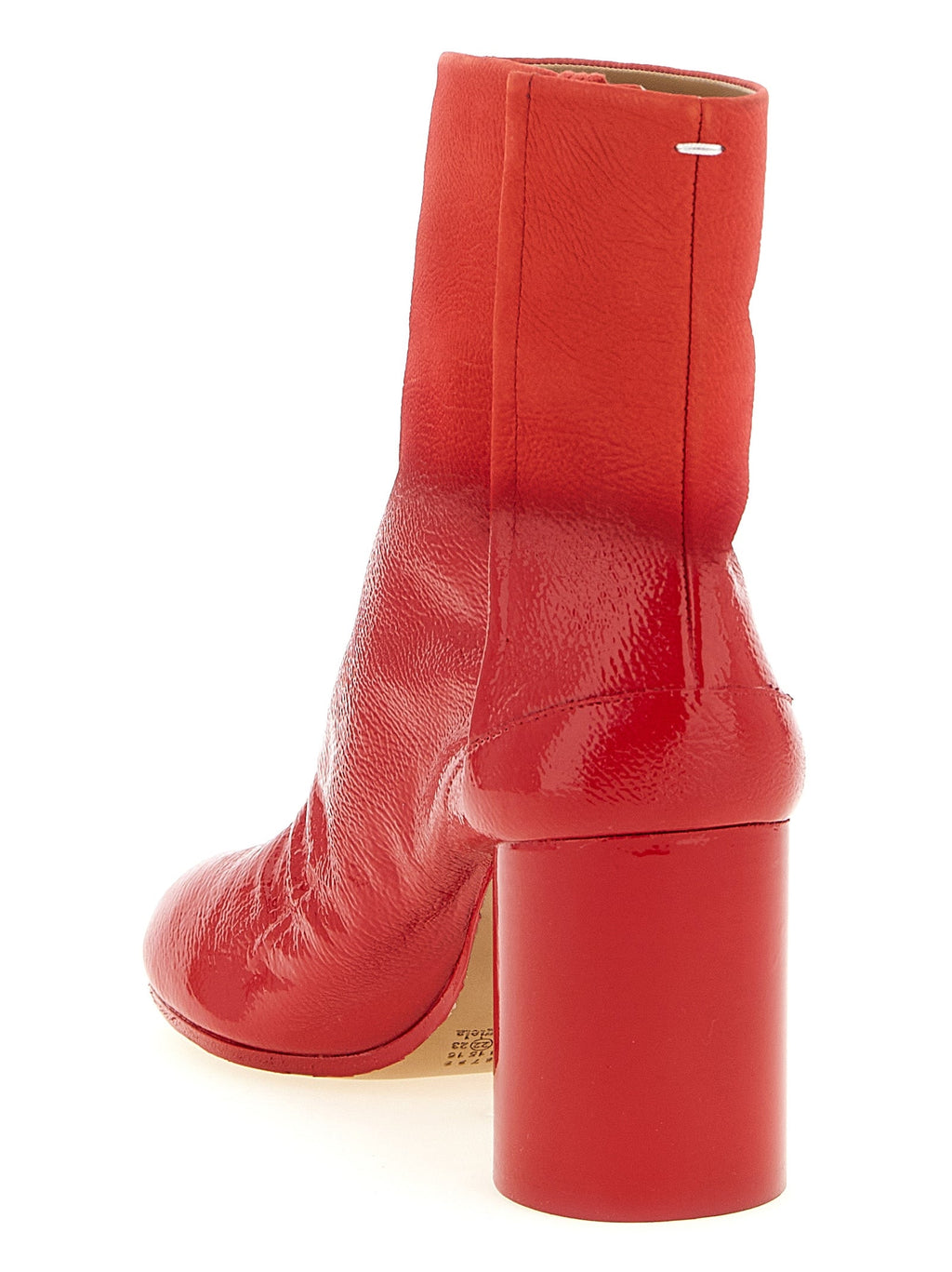 Maison Margiela Red Bovine Leather Ankle Boots