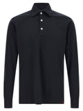 Kiton Blue Cotton Polo Shirt