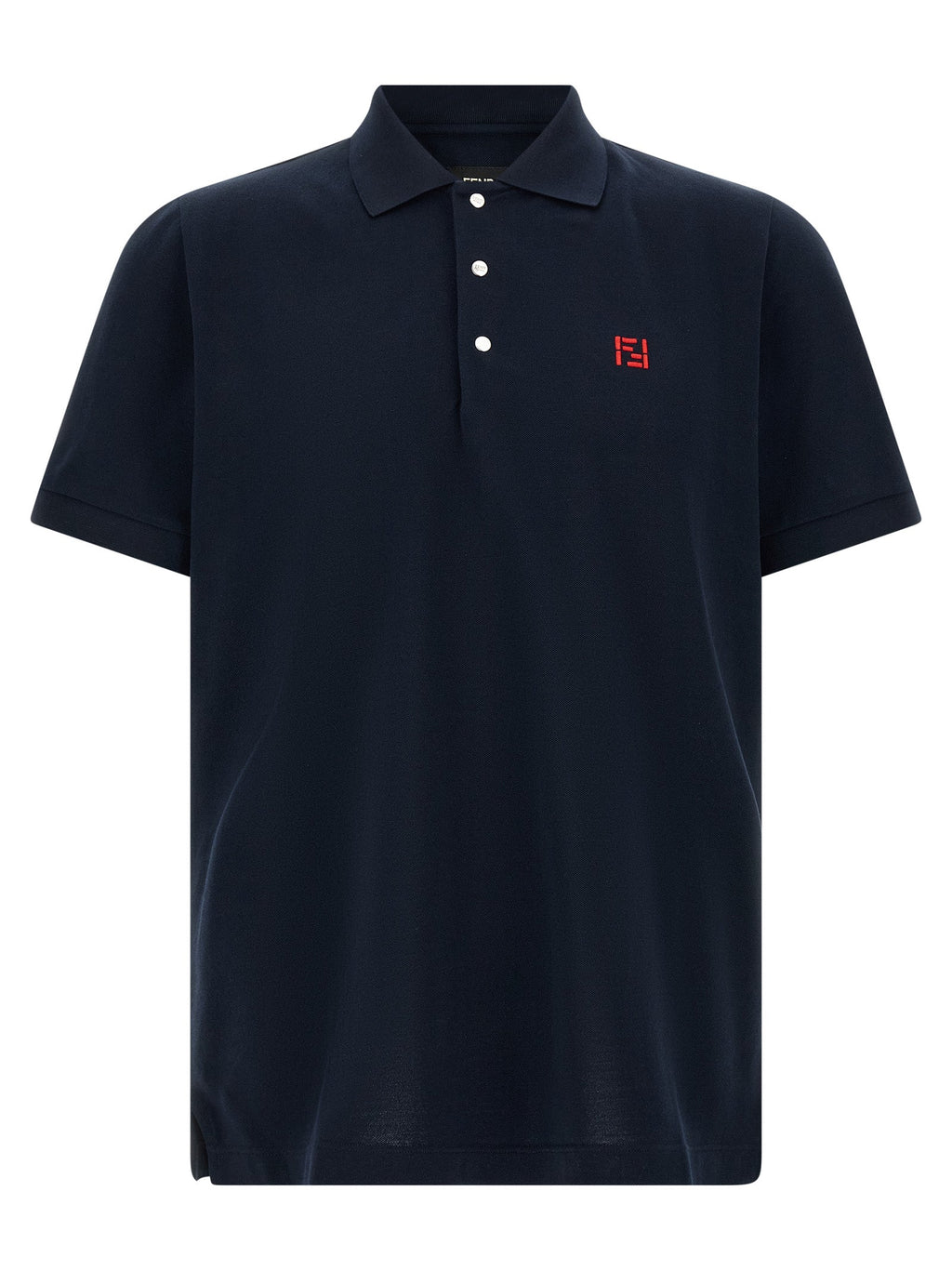 Fendi Blue Cotton Polo Shirt