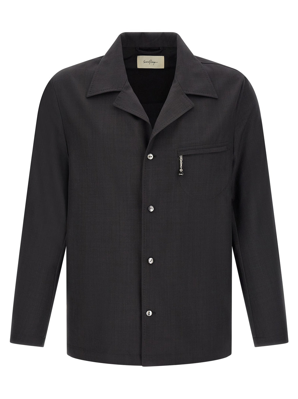SECOND/LAYER Gray Polyester Blouse