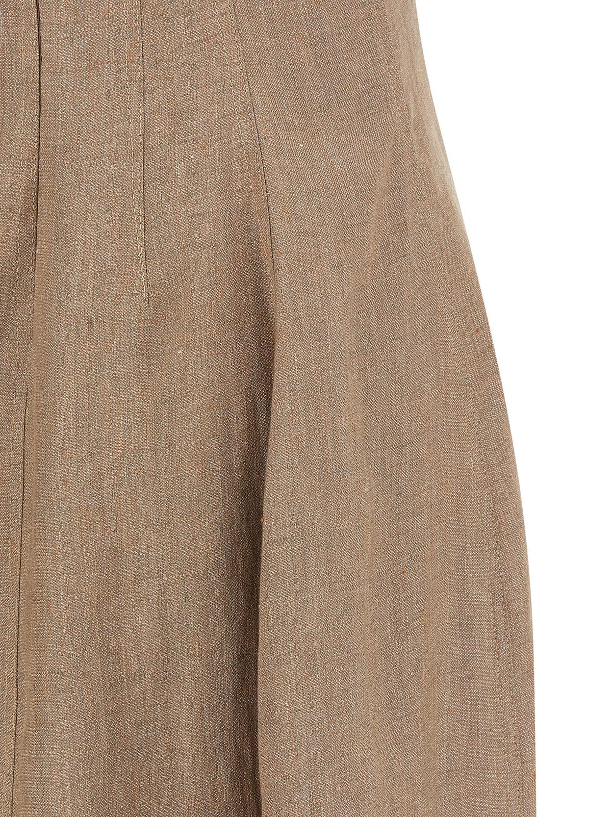 Brunello Cucinelli Beige Linen Long Dress