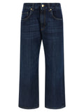 Brunello Cucinelli Blue Cotton Cropped Jeans