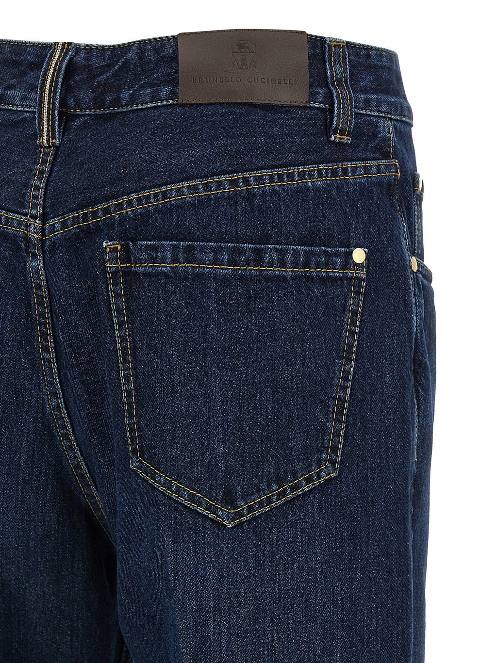 Brunello Cucinelli Blue Cotton Cropped Jeans