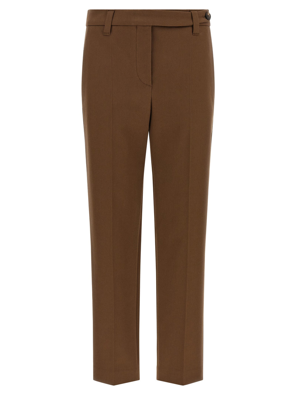 Brunello Cucinelli Brown Cotton Cropped Pants
