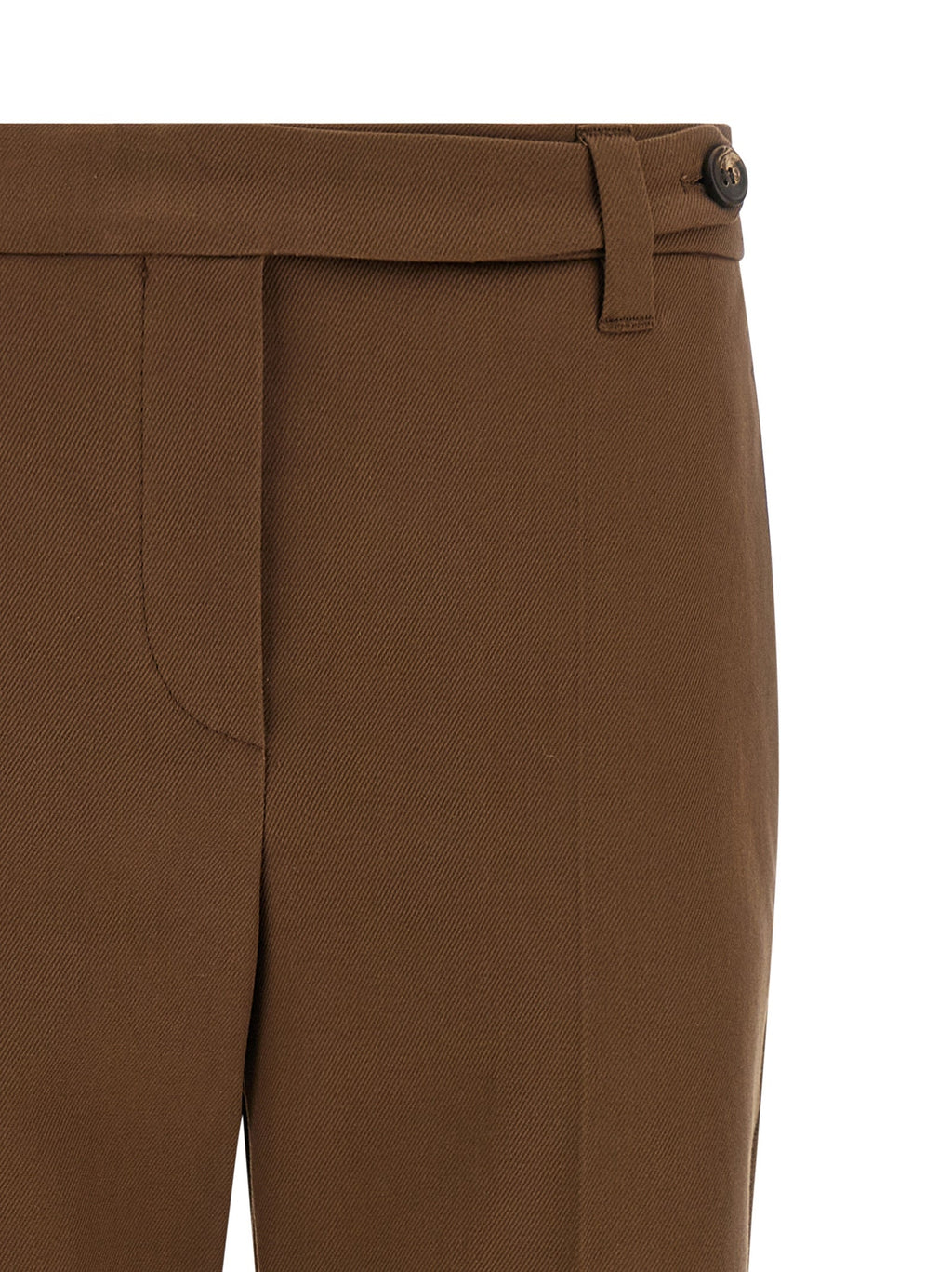 Brunello Cucinelli Brown Cotton Cropped Pants
