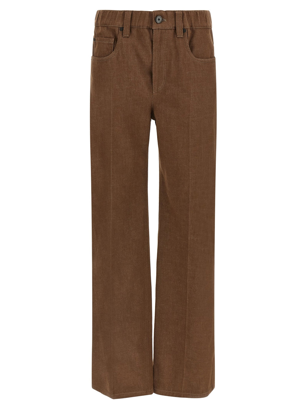 Brunello Cucinelli Brown Cotton Jeans Denim