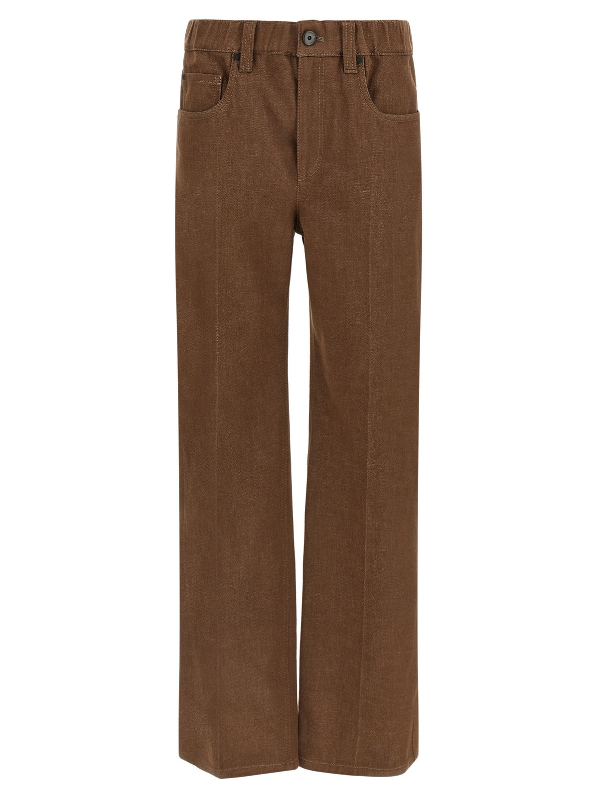 Brunello Cucinelli Brown Cotton Jeans Denim