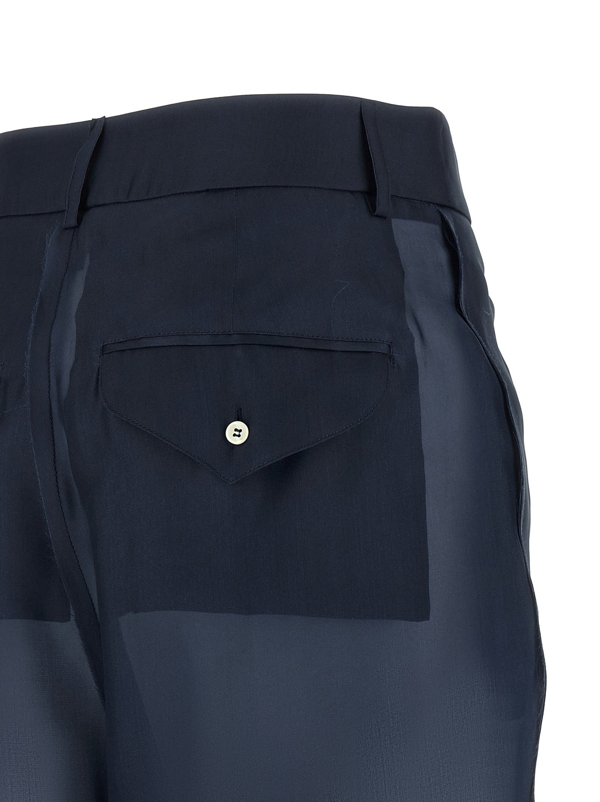 MAISON JEJIA Blue Silk Casual Pants
