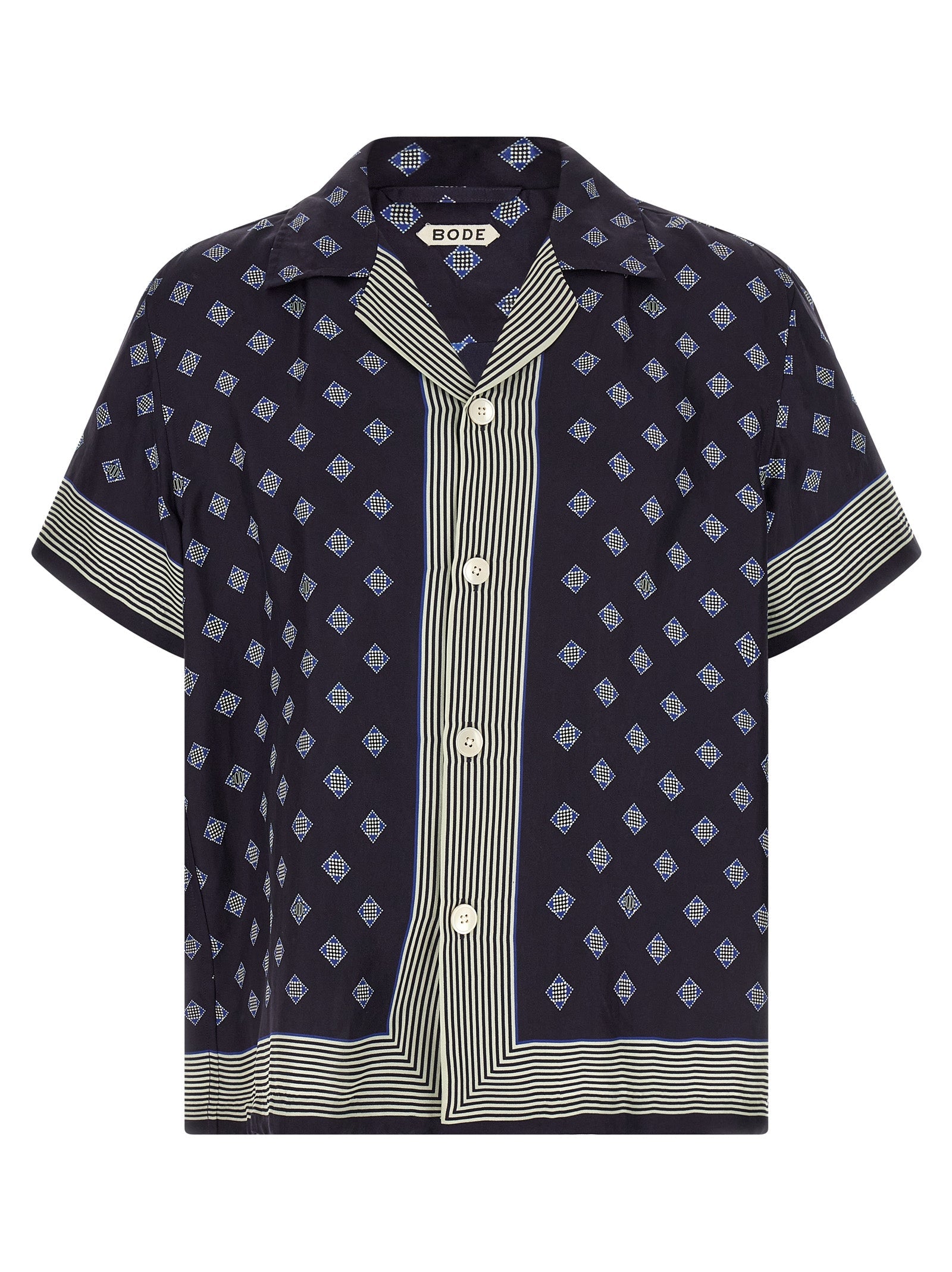 BODE Blue Silk Blouse